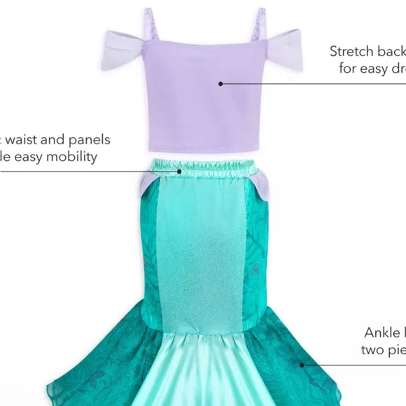 Ariel Disney store original costume size 5/6 - Picture 11 of 11
